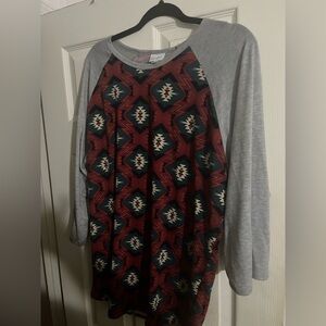 LuLaRoe Multicolor Geometric Top 3XL